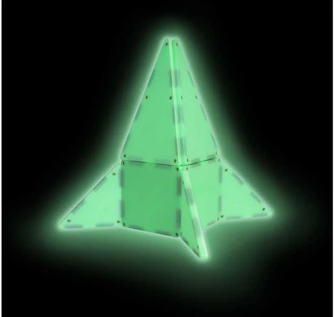 MAGNA-TILES Magnetinis šviečiantis konstruktorius, 16 det.