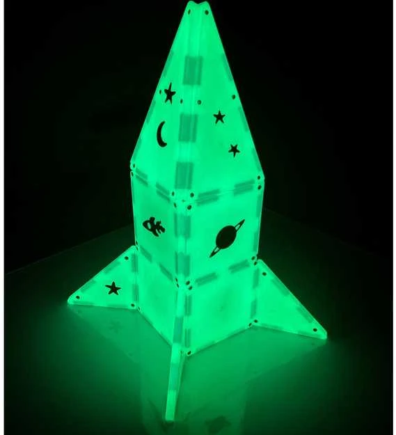MAGNA-TILES Magnetinis šviečiantis konstruktorius, 16 det.