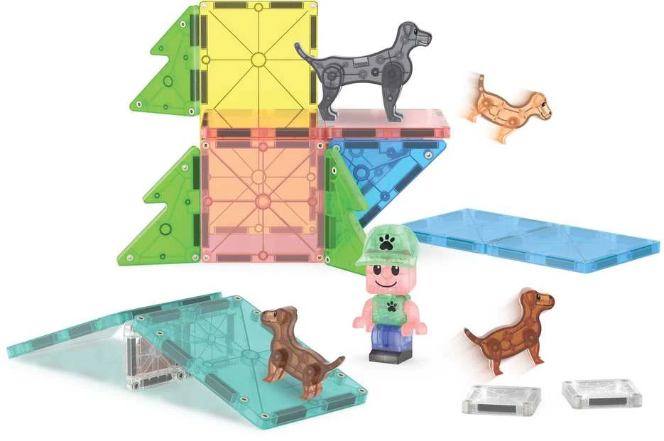 MAGNA-TILES Magnetinis konstruktorius „Šuniukų parkas“, 27 det.