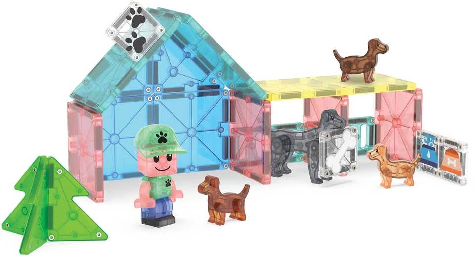 MAGNA-TILES Magnetinis konstruktorius „Šuniukų parkas“, 27 det.