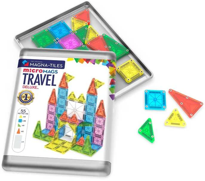 MAGNA-TILES Didelis kelioninis magnetinis konstruktorius „Micromags“, 55 det.