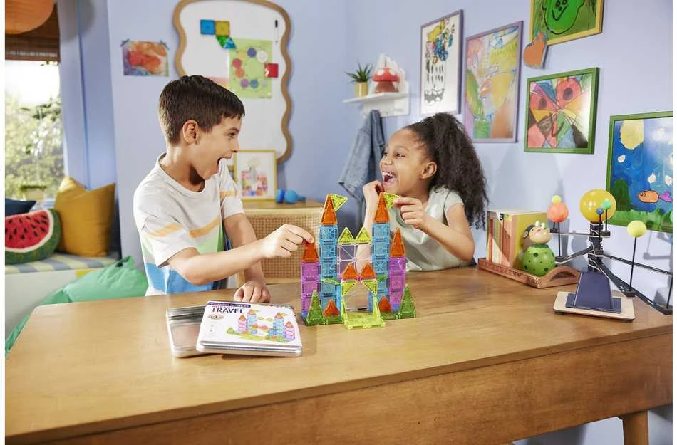 MAGNA-TILES Didelis kelioninis magnetinis konstruktorius „Micromags“, 55 det.
