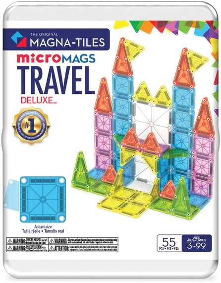 MAGNA-TILES Didelis kelioninis magnetinis konstruktorius „Micromags“, 55 det.