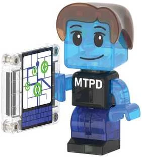 MAGNA-TILES Magnetinis konstruktorius „Policijos nuovada“, 35 det.