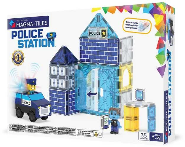 MAGNA-TILES Magnetinis konstruktorius „Policijos nuovada“, 35 det.