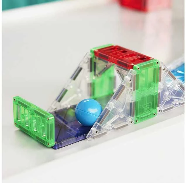 MAGNA-TILES - „Rail Racers Deluxe™“ 90 dalių rinkinys (90361)