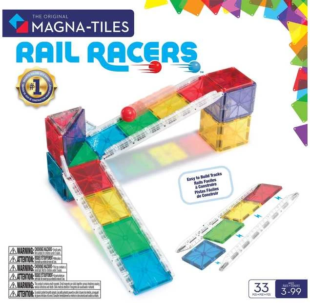 MAGNA-TILES Magnetinis konstruktorius „Kamuoliuko trasa“, 33 det.