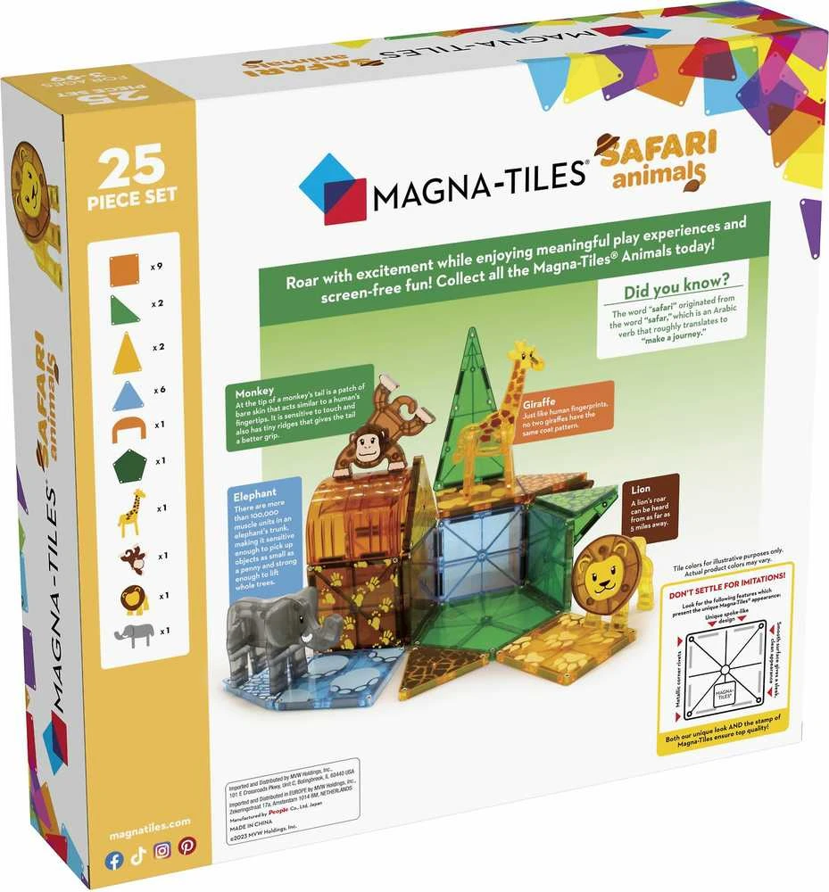 MAGNA-TILES Magnetinis konstruktorius „Safaris“, 25 det.