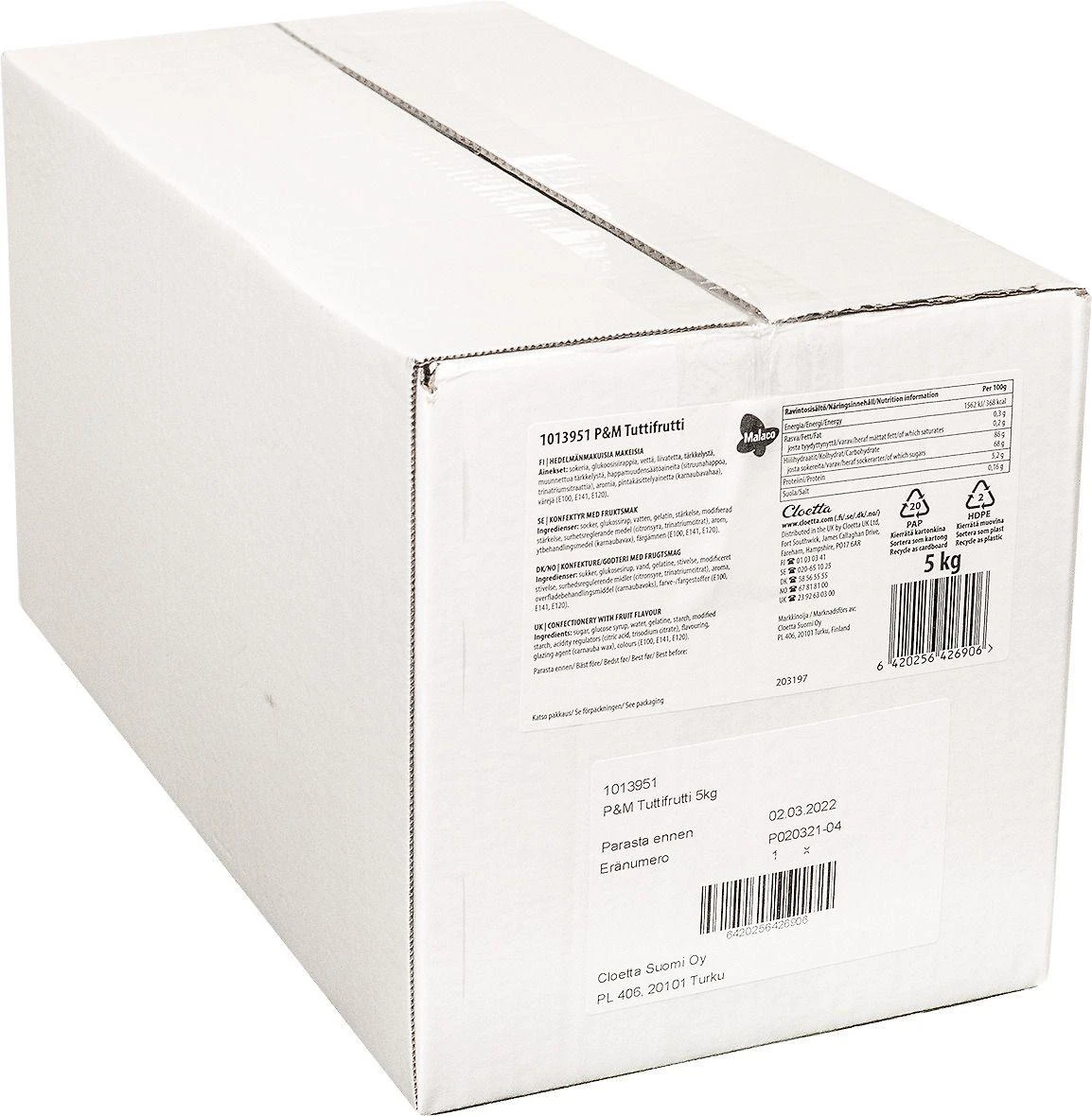 Sensodyne Malaco Tuttifrutti -irtomakeinen, 5kg