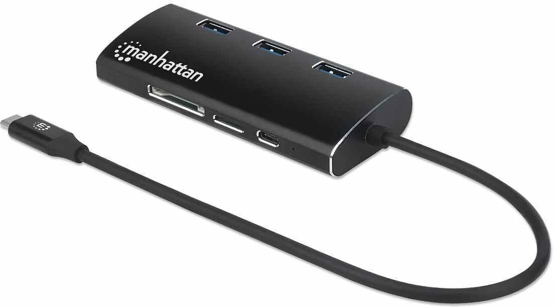 Manhattan USB-C daugiafunkcis adapteris su jungčių bloku