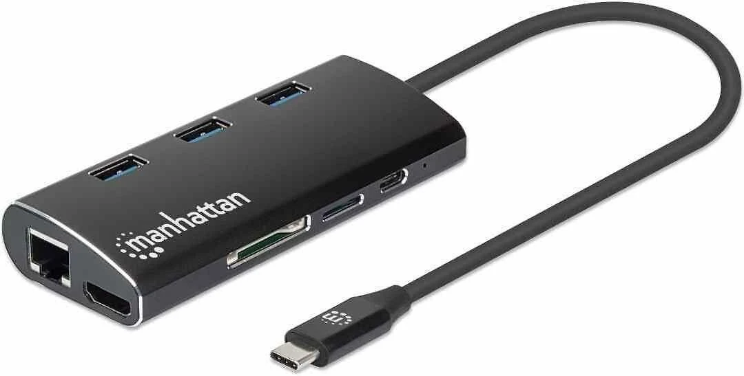 Manhattan USB-C daugiafunkcis adapteris su laidu