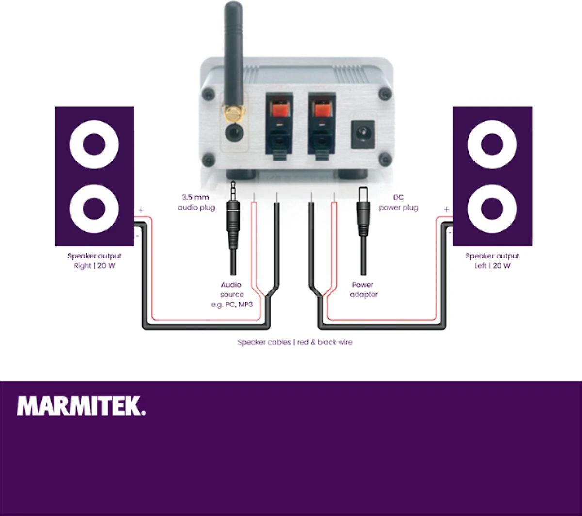 Marmitek BoomBoom 460 Bluetooth nerūdijantis plienas