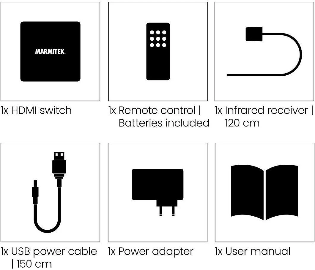 Marmitek Connect 350 UHD 2.0 HDMI jungiklis