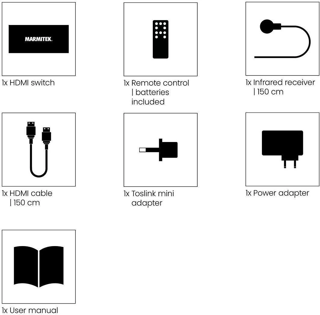Marmitek Connect 621 UHD 2.0 HDMI jungiklis 4 in/1 out 4K60