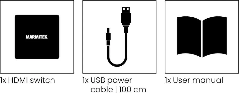 „Marmitek Connect 720 8K60“ ir „4K120 2.1 HDMI“ jungiklis
