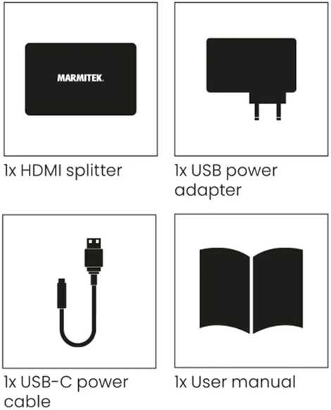 Marmitek SPLIT 712 HDMI skirstytuvas 1 įėjimas / 2 išėjimai UHD 3D