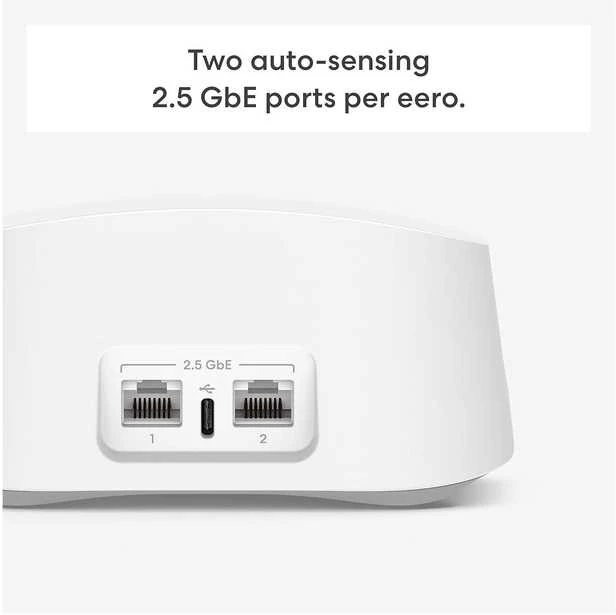 Maršrutizatorius eero 7 BE5000 Dual-Band Wi-Fi 7 mesh-järjestelmä, 3 kpl