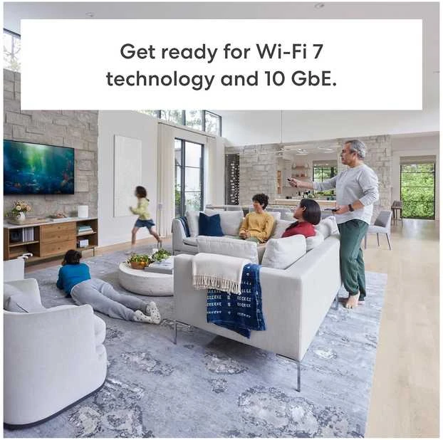 Maršrutizatorius eero Max 7 BE20800 Tri-Band Wi-Fi 7 tinklo sparta, 1 kpl
