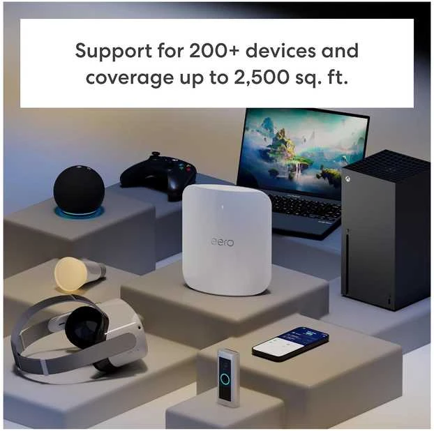 Maršrutizatorius eero Max 7 BE20800 Tri-Band Wi-Fi 7 tinklo sparta, 1 kpl