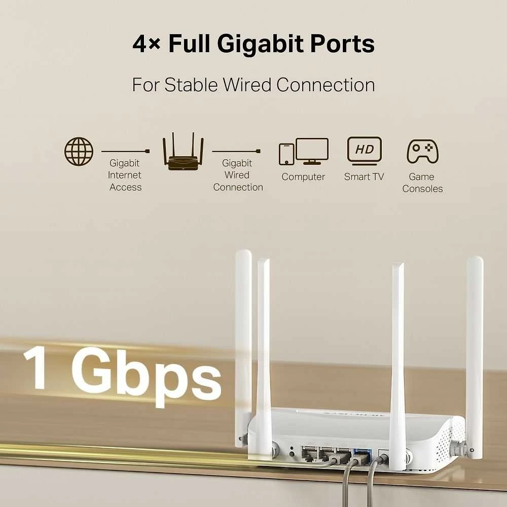 Maršrutizatorius MERCUSYS MR25WBE EasyMesh WiFi7 maršruto parinktuvas (BE3600, 2,4 GHz / 5 GHz, 1xGbEWAN, 3xGbELAN)
