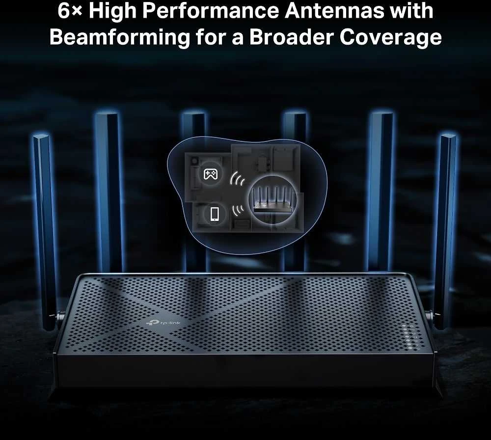 TP-LINK | Archer BE400 BE6500 dviejų dažnių „Wi-Fi“ 7 maršrutizatorius | 802.11ax | Ethernet LAN (RJ-45) jungtys 4 | Mesh palaikymas: Taip | MU-MiMO: Taip | Ne, mobilusis plačiajuostis ryšys: | Antenos tipas: Išorinė