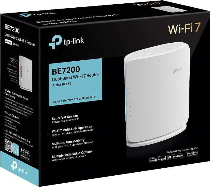 Maršrutizatorius - TP-Link Archer BE450 4-Stream, 3 Gigabit Ethernet, WPA3