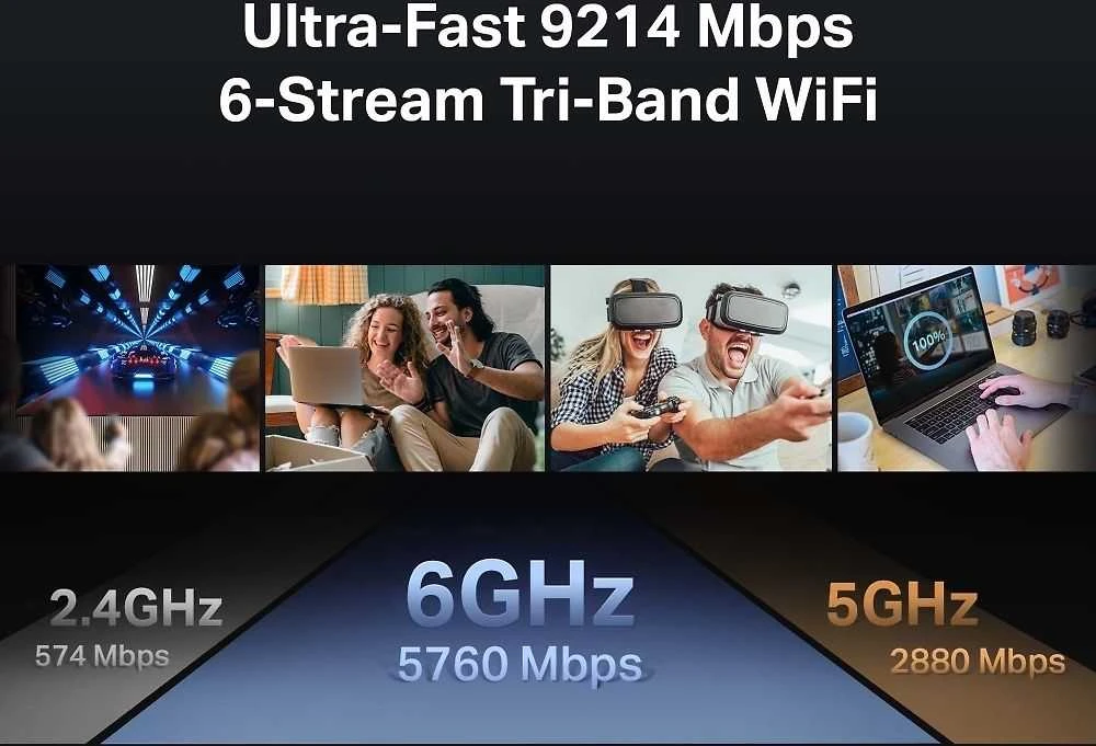 Maršrutizatorius TP-Link Archer BE550, trijų juostų, Wi-Fi 7