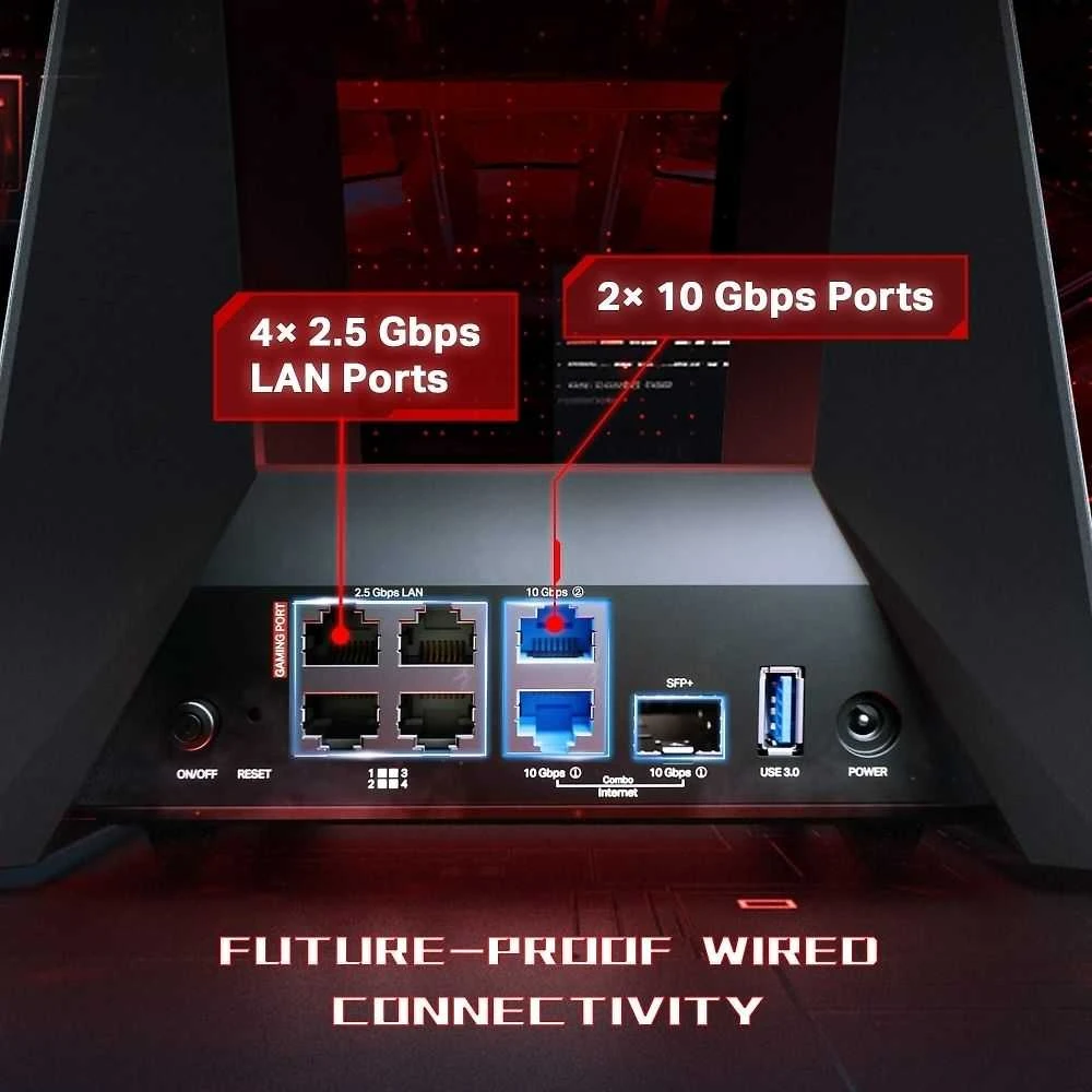 TP-LINK | BE19000 Tri Band Wi-Fi 7 Gaming Maršrutizatorius | Archer GE800 | 802.11be | 1376 Mbit/s | Ethernet LAN (RJ-45) jungtys 1 | Mesh Support No | MU-MiMO No | No mobile broadband