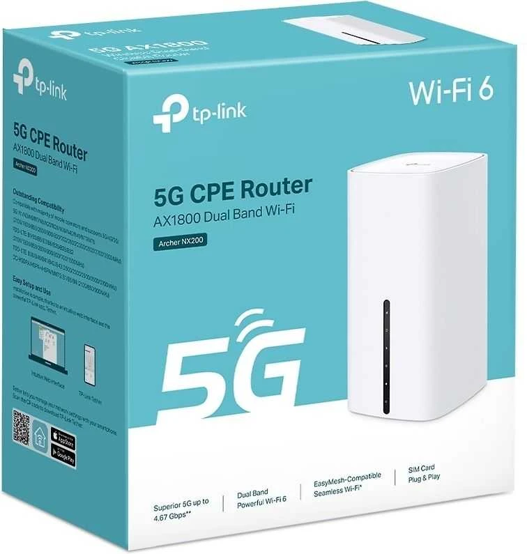 Modemas TP-LINK Archer NX200-5G Dual Band 5G/4G/3G -modeemi ja WiFi6 -tukiasema