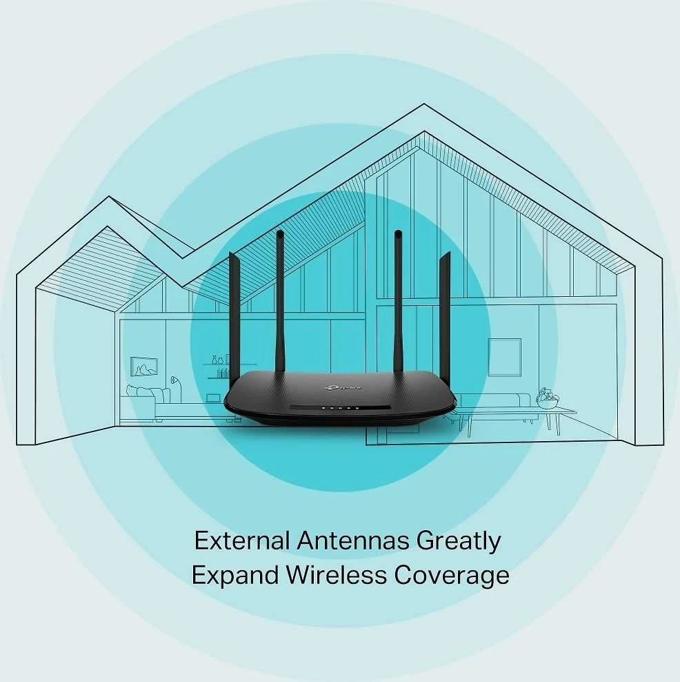 TP-LINK Archer VR300 AC1200 - Wi-Fi 5 (802.11ac) - Dviejų juostų (2,4 GHz / 5 GHz) - Ethernet LAN - VDSL2 - Juodas - Stalinis maršrutizatorius