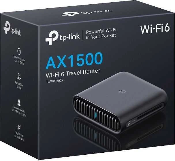 TP-LINK | AX1500 Wi-Fi 6 Pocket Travel Maršrutizatorius | TL-WR1502X | 802.11ax | 1201 Mbit/s | Ethernet LAN (RJ-45) jungtys 1 | Mesh Support No | MU-MiMO No | 3G/4G