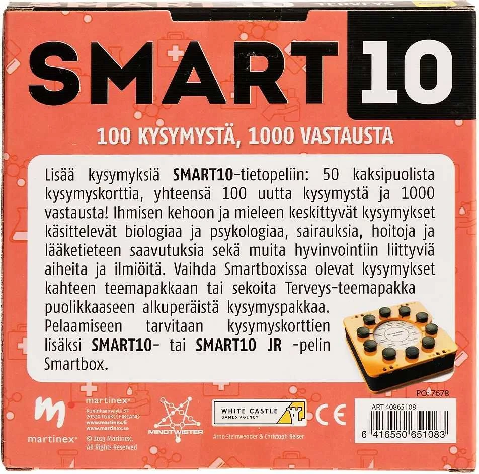 Smart10 -lisäkysymykset, terveys