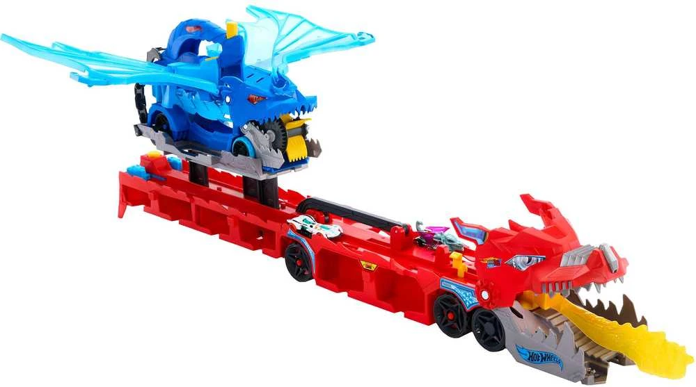 Mattel HOT WHEELS CITY transporteris – Dvigubas drakonas (JBM72)