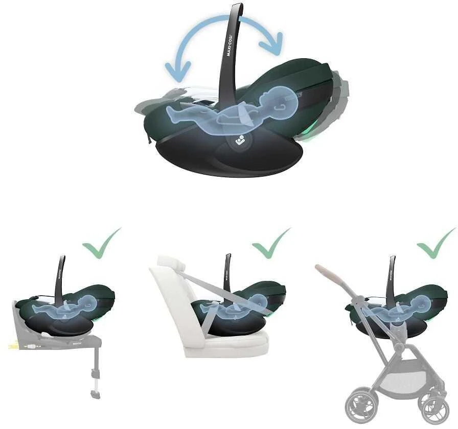 Automobilinė kėdutė Maxi Cosi PEBBLE 360 Pro², Tamsiai žalia
