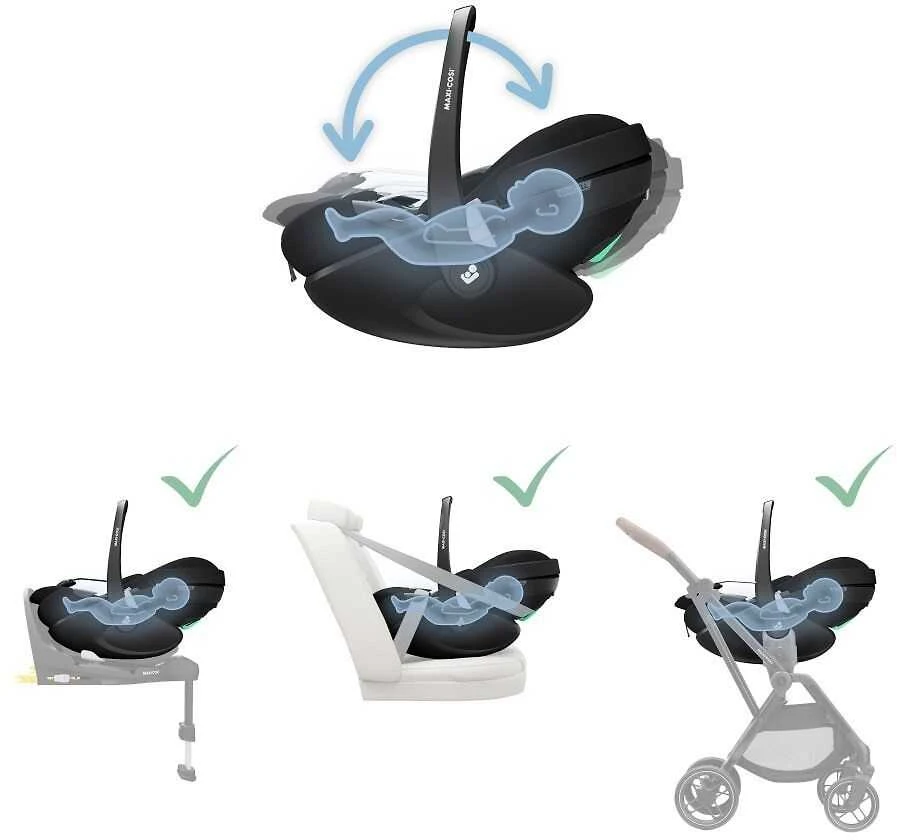 Automobilinė kėdutė Maxi Cosi PEBBLE 360 Pro², Juoda