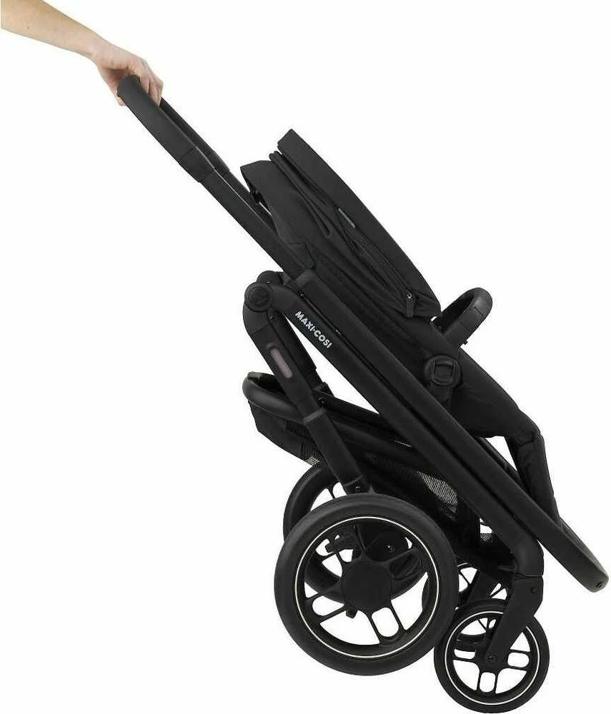 Maxi-Cosi Plaza + - daugiafunkcinis wózek, komplektas 2w1 | Essential Juodas