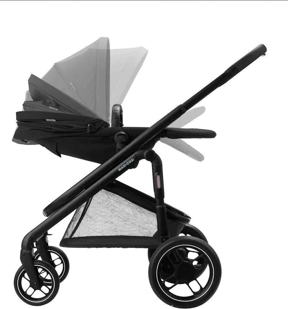 Maxi-Cosi Plaza + - daugiafunkcinis wózek, komplektas 2w1 | Essential Juodas