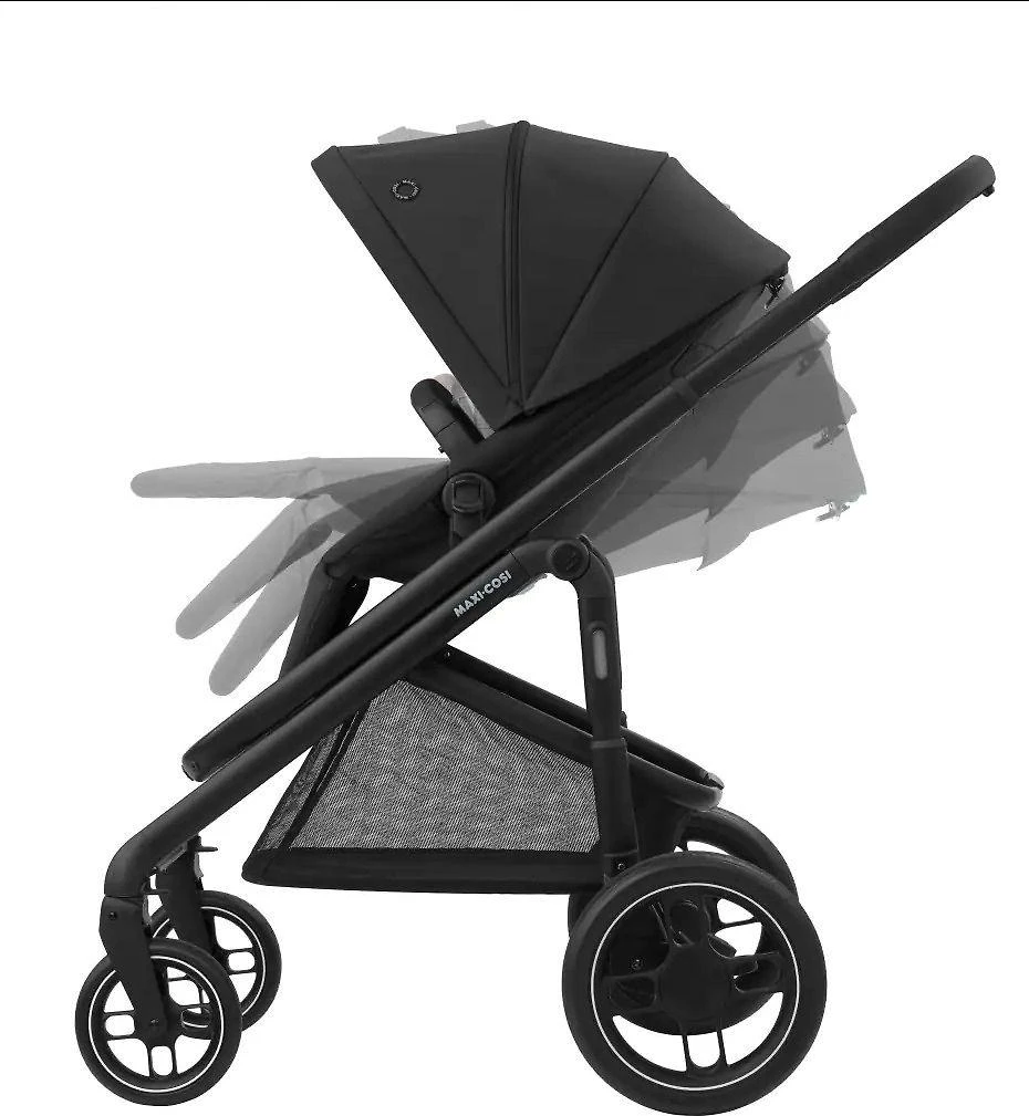 Maxi-Cosi Plaza + - daugiafunkcinis wózek, komplektas 2w1 | Essential Juodas
