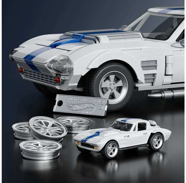 MATTEL BRICK SHOP HOT WHEELS konstruktorius – Corvette Grand Sport (JGR31)