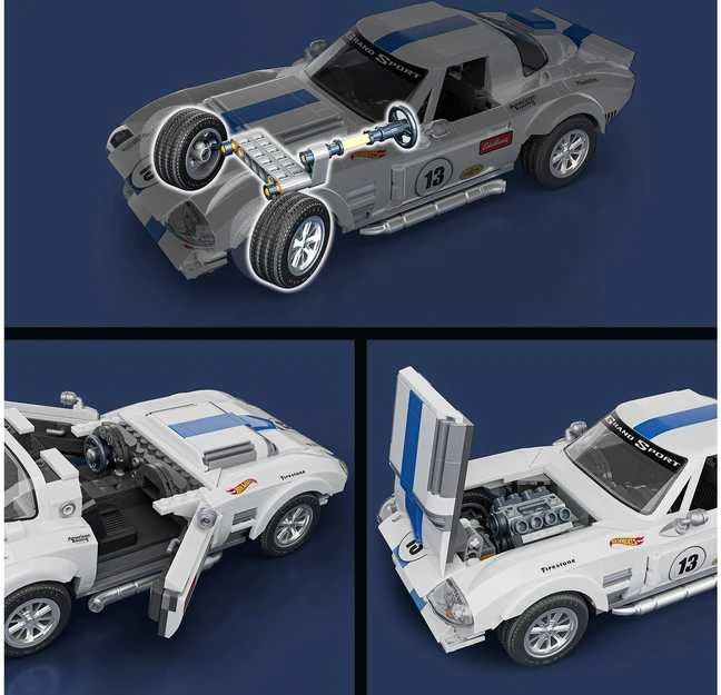 MATTEL BRICK SHOP HOT WHEELS konstruktorius – Corvette Grand Sport (JGR31)