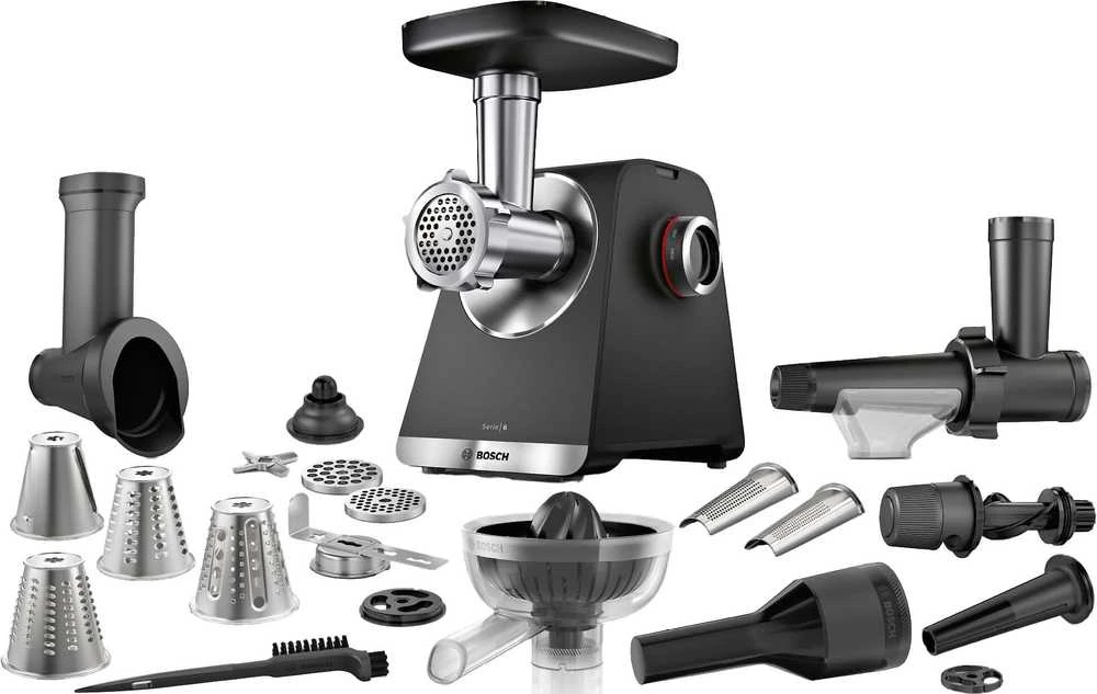 Mėsmalė Bosch Serie 6 MultiPower MFWS682B lihamylly, 2100 W, musta