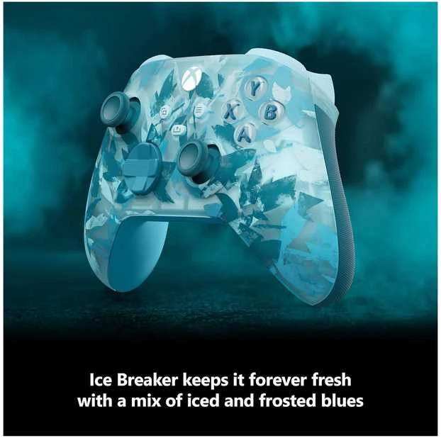 „Microsoft XBOX“ belaidis valdiklis – „Ice Breaker Special Edition Turquoise Bluetooth Gamepad“ (analoginis / skaitmeninis) „Android“, asmeniniams kompiuteriams, „XBOX One“, „XBOX Series S“, „XBOX Series X“, „iOS“