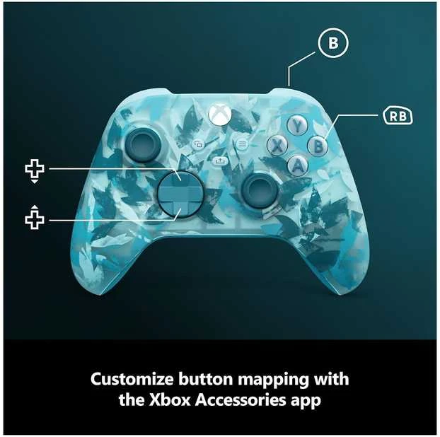 „Microsoft XBOX“ belaidis valdiklis – „Ice Breaker Special Edition Turquoise Bluetooth Gamepad“ (analoginis / skaitmeninis) „Android“, asmeniniams kompiuteriams, „XBOX One“, „XBOX Series S“, „XBOX Series X“, „iOS“