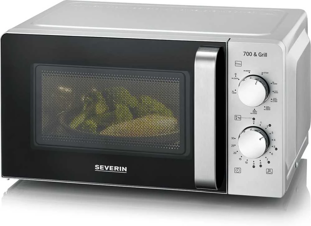 Mikrobangų krosnelė Severin MW 7780 microwave Juodas, Sidabrinis Grilis microwave Countertop 17 L 700 W