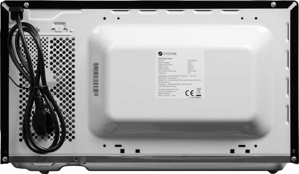 Mikrobangų krosnelė Ströme MM70020 mikroaaltouuni, musta