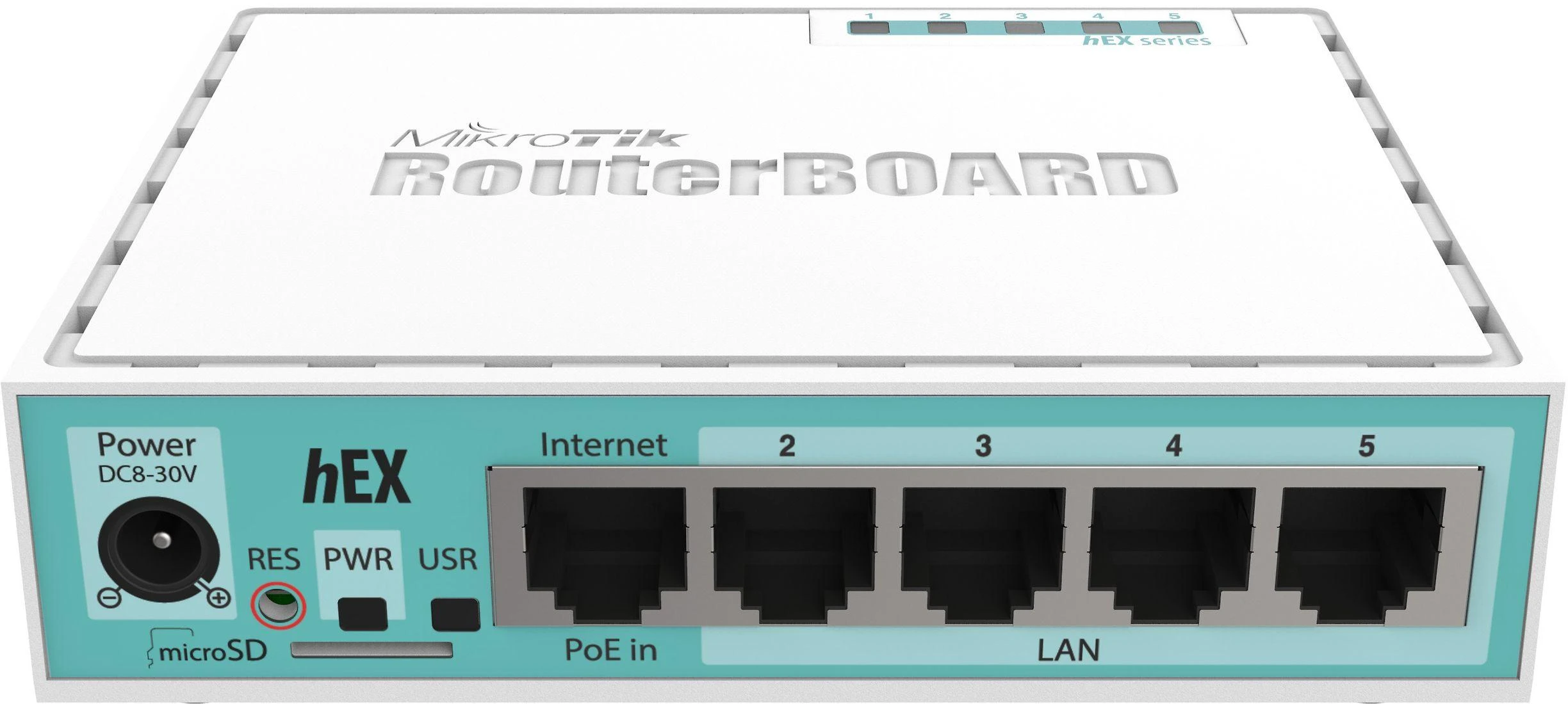 Šakotuvas „MikroTik“ laidinio Ethernet maršrutizatorius (be Wi-Fi) RB750Gr3, hEX, dviejų branduolių 880MHz procesorius, 256 MB RAM, 16 MB („MicroSD“), 5xGigabit LAN, USB, PCB ir įtampos temperatūros monitorius, pyptelėjimas, IP20, plastikinis korpusas, RouterOS L4 | MikroTik | Ethernet maršrutizatorius hEX | RB750Gr3 | Nėra Wi-Fi | Ethernet LAN (RJ-45) jungtys 5 | Nereikalingas tinklelio palaikymas | MU-MiMO Ne | Nėra mobiliojo plačiajuosčio ryšio | 1 | 12 mėn.