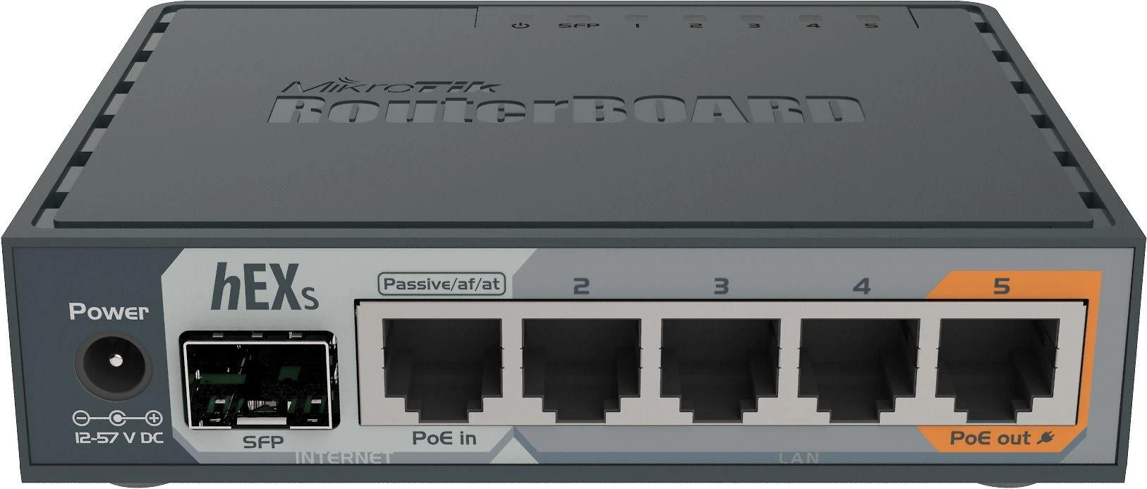 Šakotuvas „MikroTik“ laidinio Ethernet maršrutizatorius RB760iGS, hEX S, dviejų branduolių 880MHz procesorius, 256 MB RAM, 16 MB („MicroSD“), 5xGigabit LAN, 1xSFP, USB, IPsec aparatinės įrangos šifravimo palaikymas ir „The Dude“ serverio paketas, PCB temperatūros ir įtampos monitorius, „Beeper“, „RouterOS L4“ | MikroTik | Ethernet maršrutizatorius hEX S | RB760iGS | Nėra „Wi-Fi“ | 10/100/1000 Mbit/s | Ethernet LAN (RJ-45) jungtys 5 | Mesh palaikymas: Ne | MU-MiMO: Ne | Nėra mobiliojo plačiajuosčio ryšio | Antenos tipas: Ne | 1 | 12 mėn.