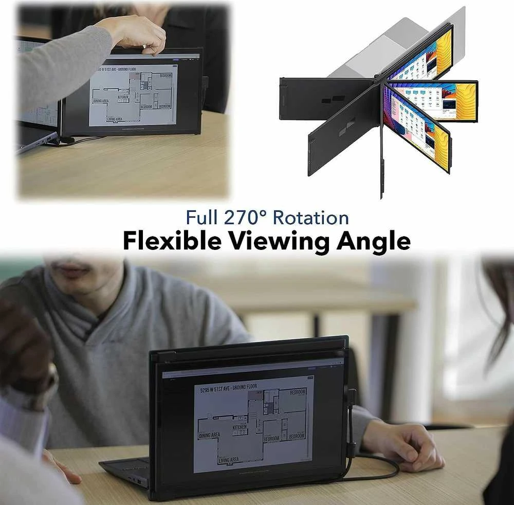 Monitorius Mobile Pixels Mobile Pixels Duex Plus DS 13.3 (Juodas) FH