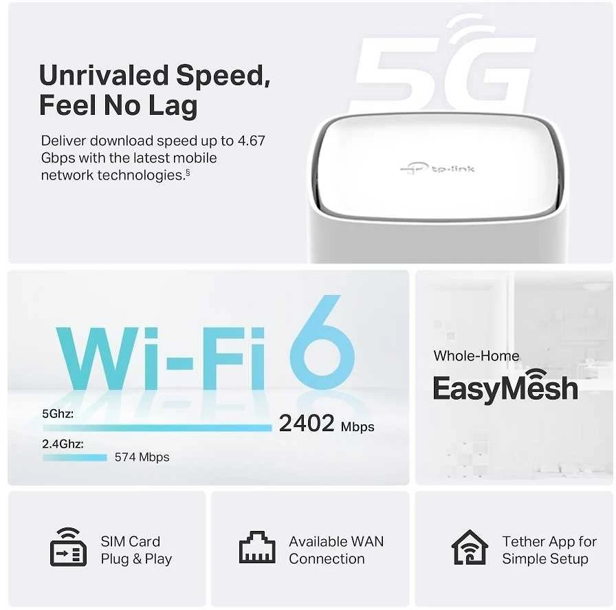 TP-Link Archer 5G AX3000 Wireless Dual-Band Gigabit Maršrutizatorius