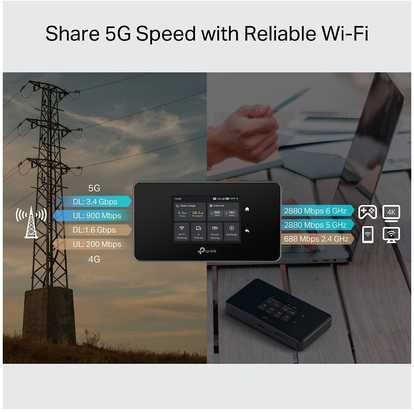 Modemas TP-LINK M8550 5G Mobile Wi-Fi 6E mobiilireititin